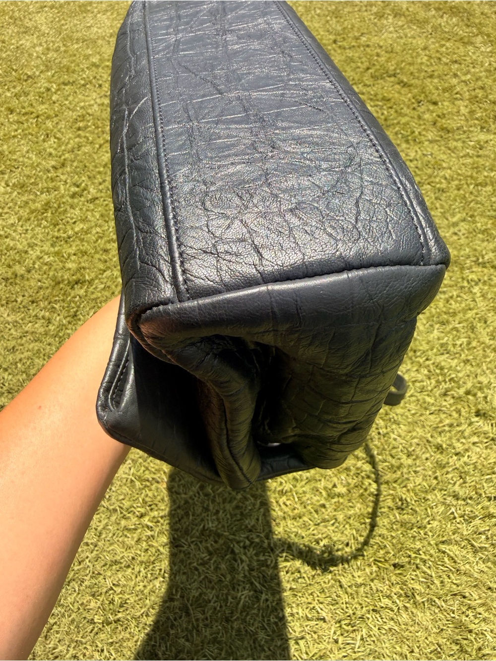 Saint Laurent West Hollywood Shoulder Bag Crocodile Embossed Leather Bag - Picture 13 of 15